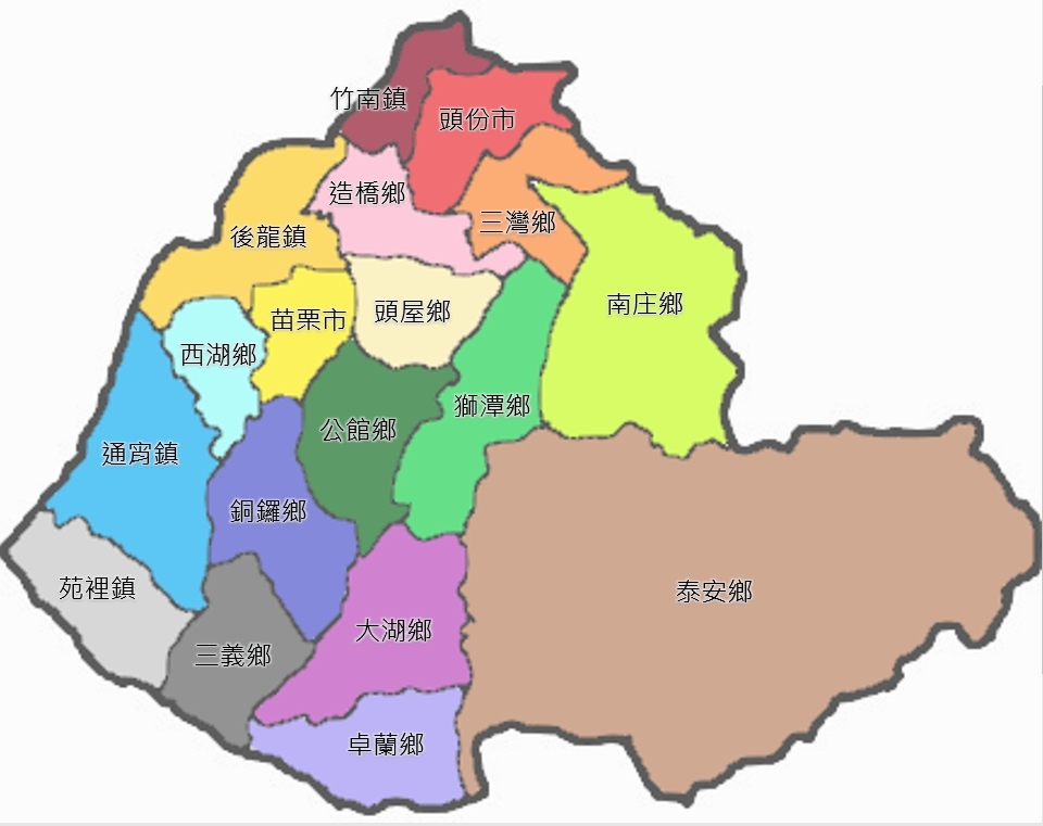 苗栗縣地圖